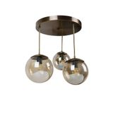 vinner Delhi Siyah Çift Küre Kristal Taşlı Metal Lambader - Koyu Kahverengi VNRDELHILAMS0107011