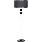 Vinner Delhi Siyah Çift Küre Kristal Taşlı Metal Lambader