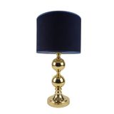vinner Eskitme Çift Kristal Küre Detaylı Modern Abajur Lacivert Başlık (iki Adet) VNREKKDTYABJ0012303
