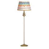 vinner Eskitme Kaplama Retro Düz Tek Ayak Metal Lambader Gold Şeritli Silindir Anrasit Başlık VNR2803ESBRGDZ027