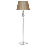 vinner Eskitme Kaplama Retro Düz Tek Ayak Metal Lambader Krom Şeritli Silindir Açık Kahve Başlık VNR2803ESBRGDZ014