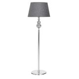 vinner Eskitme Kaplama Retro Düz Tek Ayak Metal Lambader Krom Şeritli Silindir Kahverengi Başlık VNR2803ESBRGDZ008