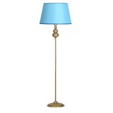 vinner Eskitme Kaplama Retro Düz Tek Ayak Metal Lambader Silindir Mavi Beyaz Dama Başlık VNR2803ESBRGDZ013