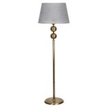 Vinner Eskitme Mat Gold 2 Top Metal Tek Ayaklı Lambader Rustik Modern Salon Dekoru