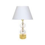 vinner Gld-krs01 Gold Ayaklı Kristal Abajur - Beyaz VNRGLDKRS01009