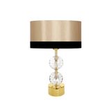 vinner Gld-krs01 Gold Ayaklı Kristal Abajur - Siyah Mataro VNRGLDKRS01017