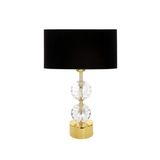 vinner Gld-krs01 Gold Ayaklı Kristal Abajur - Siyah VNRGLDKRS01015
