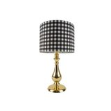 vinner Gold Kaplama Burgulu Metal Modern Abajur Dikey Silindir Başlık - Çvş Desenli VNRGLDBRGABJ007