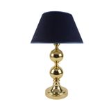 vinner Gold Kaplama Çift Küre Detaylı Modern Metal Abajur Silindir Başlık Rengi Yaprak Desenli VNRGLD2KRANJ0011005