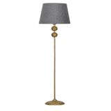 vinner Gold Kaplama Çift Küre Metal Düz Tek Ayak Lambader Krom Detaylı Silindir Yeşil VNR2GK0011725