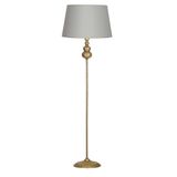 vinner Gold Kaplama Solid Burgulu Tek Ayaklı Metal Lambader - Konik Başlık Rengi Mataro Vizon VNRGLDSOL001094