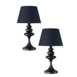 vinner Gold Kaplama Üçlü Küre Modern Metal Abajur - Siyah Başlık (iki Adet) VNRTWOGKABJ0012303