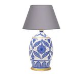 vinner Handmade Ceramic Botanical Özel Tasarım Abajur - Antrasit VNRCERBOA035