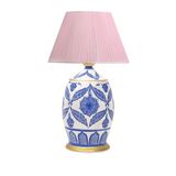 vinner Handmade Ceramic Botanical Özel Tasarım Abajur - Organize Pembe VNRCERBOA041