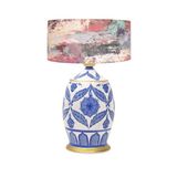 vinner Handmade Ceramic Botanical Özel Tasarım Abajur - Redmixed VNRCERBOA045
