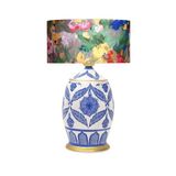 vinner Handmade Ceramic Botanical Özel Tasarım Abajur - Violet VNRCERBOA016