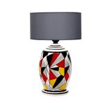 vinner Handmade Geometric Coated Özel Tasarım Abajur - Antrasit VNRGEOKAA119