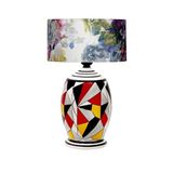 vinner Handmade Geometric Coated Özel Tasarım Abajur - Gül Desenli VNRGEOKAA157