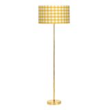 vinner Houston Eskitme Mat Gold Detaylı Metal Lambader - Capadocia Desenli VNRLMDHSTN01042