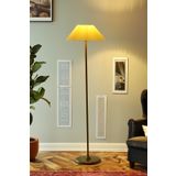 vinner Houston Eskitme Mat Gold Detaylı Metal Lambader - Yaprak Desenli VNRLMDHSTN01018