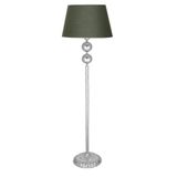 vinner Kristal Taşlı Üçlü Küre Gold Kaplama Metal Lambader - Hasır Gri VNRKT3K01008