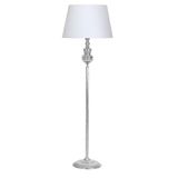 vinner Krom Kaplama Solid Düz Tek Ayak Metal Lambader Konik Hasır Bej Başlık VNR2903SLKRMDZ003
