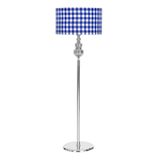 vinner Krom Kaplama Solid Düz Tek Ayak Metal Lambader Konik Hasır Gri Başlık VNR2903SLKRMDZ032
