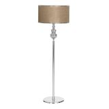 vinner Krom Kaplama Solid Düz Tek Ayak Metal Lambader Silindir Gül Desenli Başlık VNR2903SLKRMDZ010