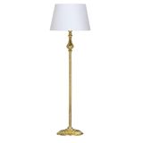 vinner Lille Gold Kaplama Üçlü Kare Kristal Detaylı Metal Lambader - Flowers Desenli VNRGLDLILLELMBD015
