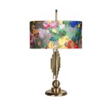 vinner Marche Mka-01 Eskitme Mat Gold Metal Abajur - Violet Desenli VNRMRCHEABJ0005