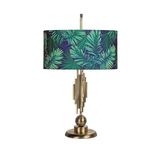 vinner Marche Mka-01 Eskitme Mat Gold Metal Abajur - Yaprak Desenli VNRMRCHEABJ0011