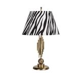 vinner Marche Mka-01 Eskitme Mat Gold Metal Abajur - Zebra Desenli Uyumlu VNRMRCHEABJ0003