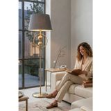 Vinner Modern Statik Eskitme Gold Lambader Salon Tipi Tasarım 2 Küre Detaylı Antrasit Başlıklı Köşe Aydınla