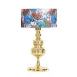 vinner Munch Gold Kaplama Metal Abajur - Flowers Desenli VNRABJ1508219