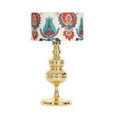 vinner Munch Gold Kaplama Metal Abajur - Lale Desenli VNRABJ1508247