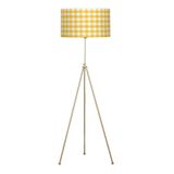 vinner Munch Gold Kaplama Metal Burgulu Tek Ayaklı Lambader - Flowers Desenli VNRMUNCHGLDBRL018
