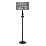 vinner Munch Neo Siyah Özel Tasarım Modern Metal Lambader - Leopar Desenli VNRNEOMUNCHLMBD010