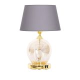 vinner Nation Gold Metal Ayaklı Cam Abajur - Gri VNRNTNCA2506034