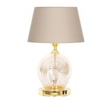vinner Nation Gold Metal Ayaklı Cam Abajur - Krem VNRNTNCA2506030