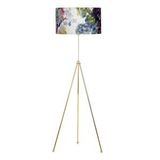 Vinner Noa Gold Kaplama Tripod Boyu Ayarlanabilir Metal Gül Desenli Lambader