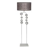 vinner Noa Krom Kaplama Tripod Boyu Ayarlanabilir Metal Lambader - Flowers Desenli VNRNOAMTL1076