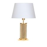 vinner Odeon Gold Kaplama Metal Çubuk Abajur - Beyaz VNRODNA2506034