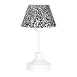 vinner Onze Beyaz Kaplama Metal Abajur, Masa Lambası - Leopar Desenli VNRONZBKMA039
