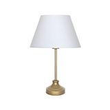 vinner Onze Eskitme Mat Gold Metal Abajur, Masa Lambası - Beyaz VNROEMGA01009