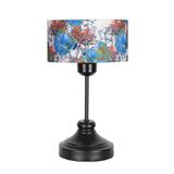 vinner Onze Siyah Kaplama Metal Abajur, Masa Lambası - Flowers Desenli VNRONZSKMA009