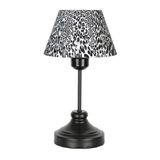 vinner Onze Siyah Kaplama Metal Abajur, Masa Lambası - Leopar Desenli VNRONZSKMA023