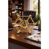 Vinner Orbit Atom Dekoratif Metal Masa Saati Gold Mekanik İskelet Modern Ofis Salon Saat VN-ORB-AT01