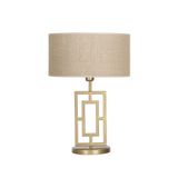 vinner Puglia Eskitme Mat Gold Metal Abajur - Çuval Bezi Efektli VNRPUGLIAEMGA01033