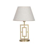 vinner Puglia Eskitme Mat Gold Metal Abajur - Ekru VNRPUGLIAEMGA01017