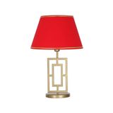 vinner Puglia Eskitme Mat Gold Metal Abajur - Gold Kırmızı VNRPUGLIAEMGA01015